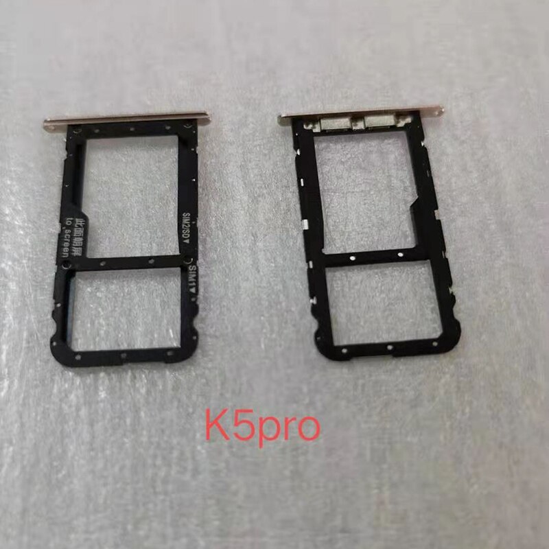Cadre d&#39;écran LCD pour Lenovo K5 Pro L38041, plateau de support de carte Micro SD, pièces de fente, adaptateur de carte SIM, cadre avant