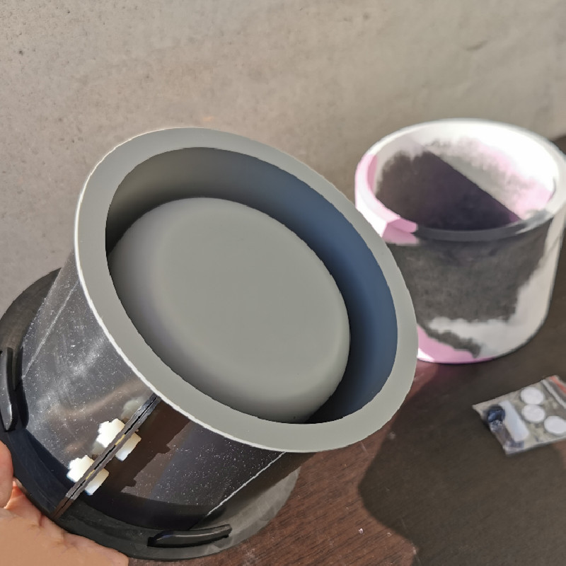 Duże donice ogrodowe z lastryko Forma silikonowa Okrągłe formy betonowe robić doniczki 15 cm Świeca Kubek Żywica Naczynie Forma gipsowa