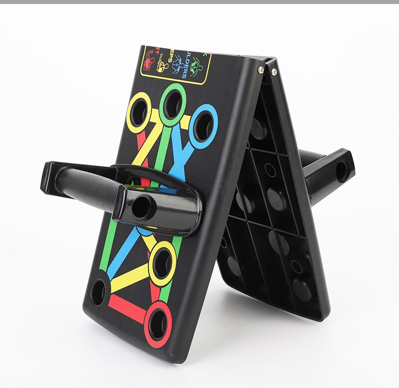 Foldable Push Up Board with Instruction Print Body Building Fitness Exercise Tool Men Women Push-up Stands For GYM Body Training: Default Title