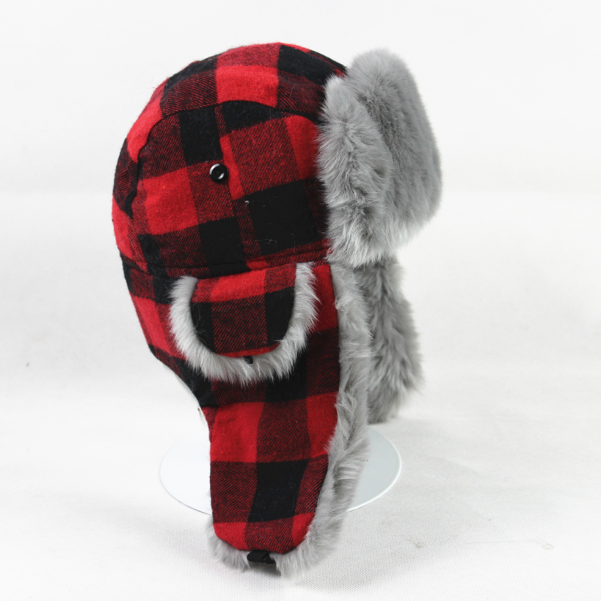 Chapeau d&#39;hiver pour homme et femme, couvre-chef russe, couvre-chef à carreaux, couvre-chef en fourrure,