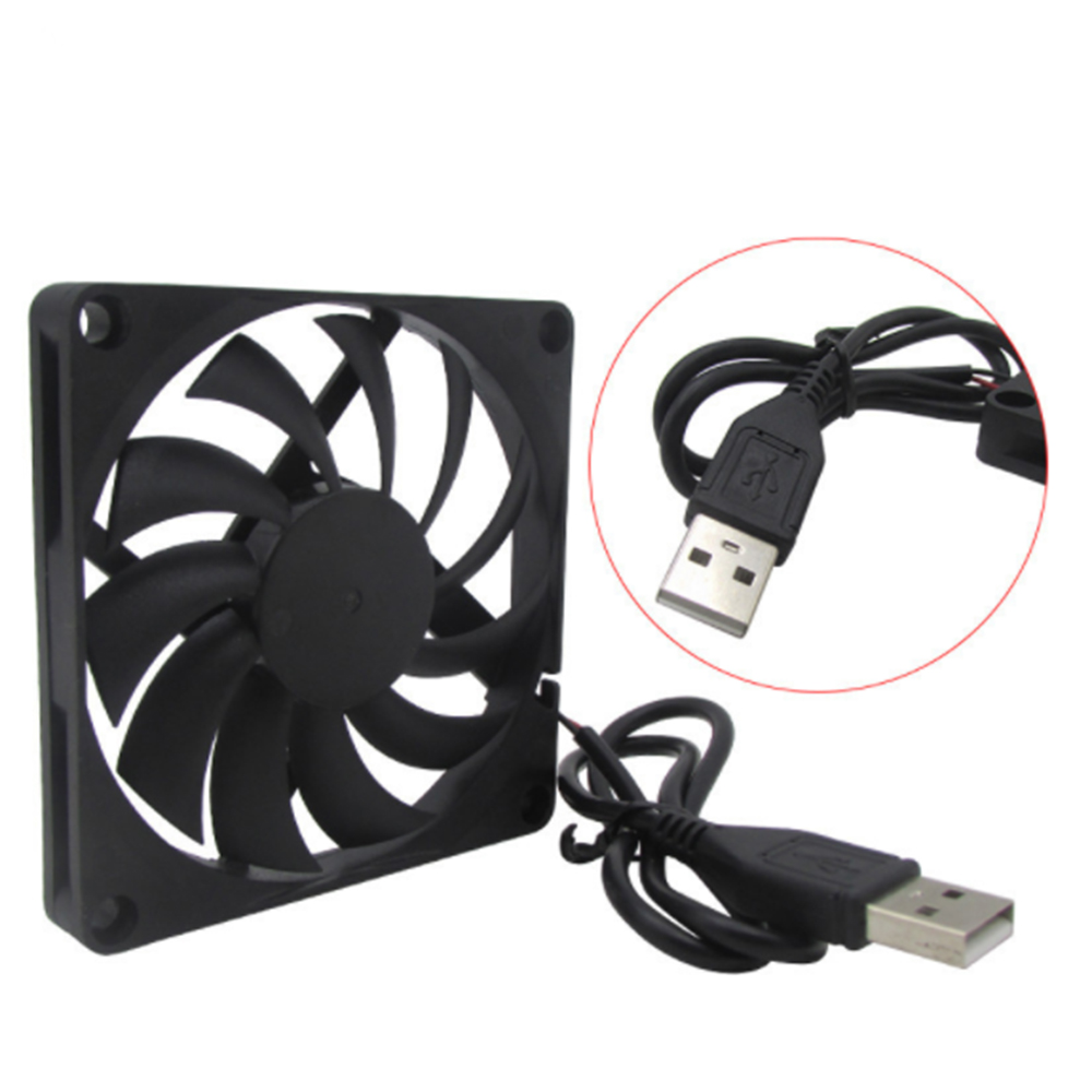 Router Cooling Fan Rack TV Box Wireless Router Cooling USB 5V 80mm Cat Radiator Rack Heatsink Cooler Cooling Fan