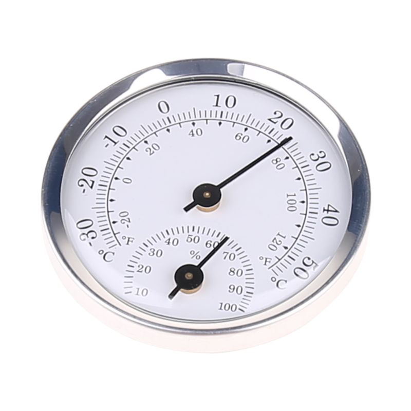 Mini compteur d'humidité de température en aluminium d'alliage de thermomètre et d'hygromètre de 58mm pour la pièce de Sauna de ménage