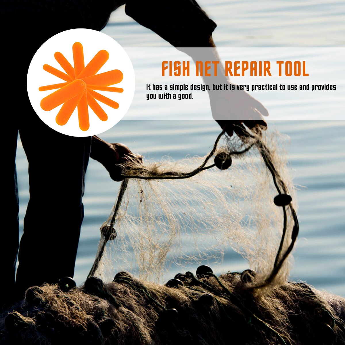 Outils de réparation de filets à poisson pratiques et durables, 12 pièces, navettes tricotées pour le tissage