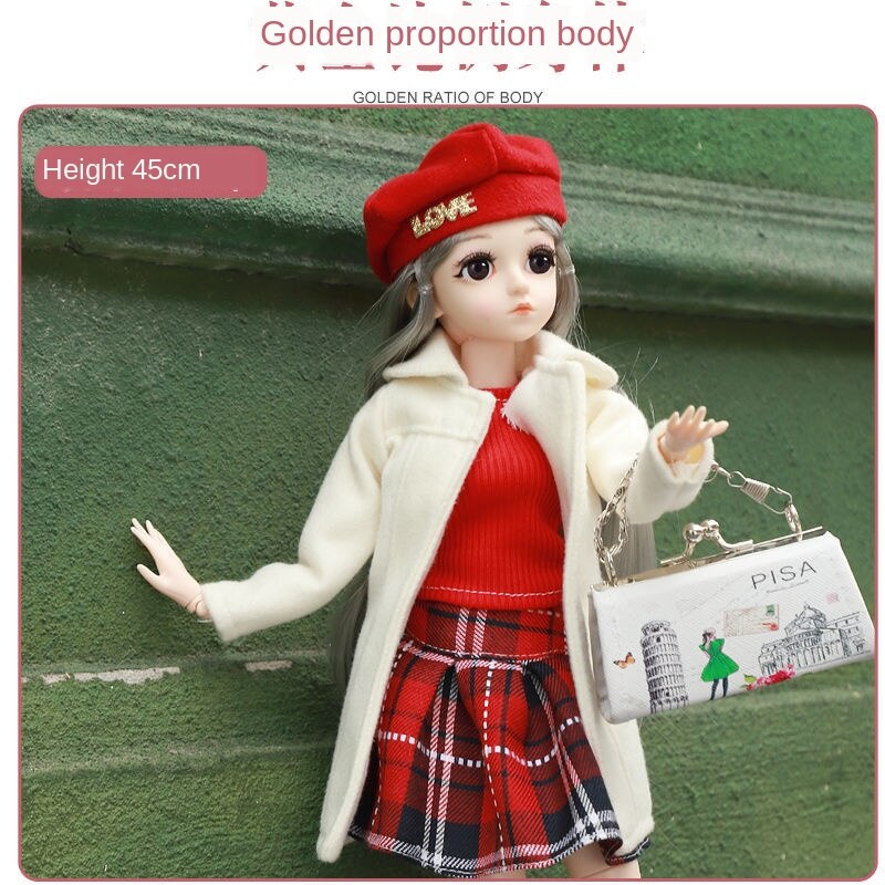45cm Puppen Große Mädchen Original Handgemachte 1/6 Puppe Vollen Satz 26 verbunden Puppen Mädchen freundlicher Spielzeug DIY spielzeug