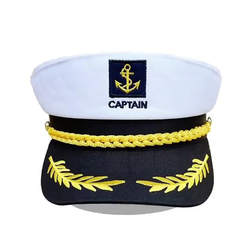 Sombrero de capitán marinero yate para adultos, sombrero de ajustable para hombres y mujeres, vestido de baile de maquillaje, evento, excelentes accesorios elegantes
