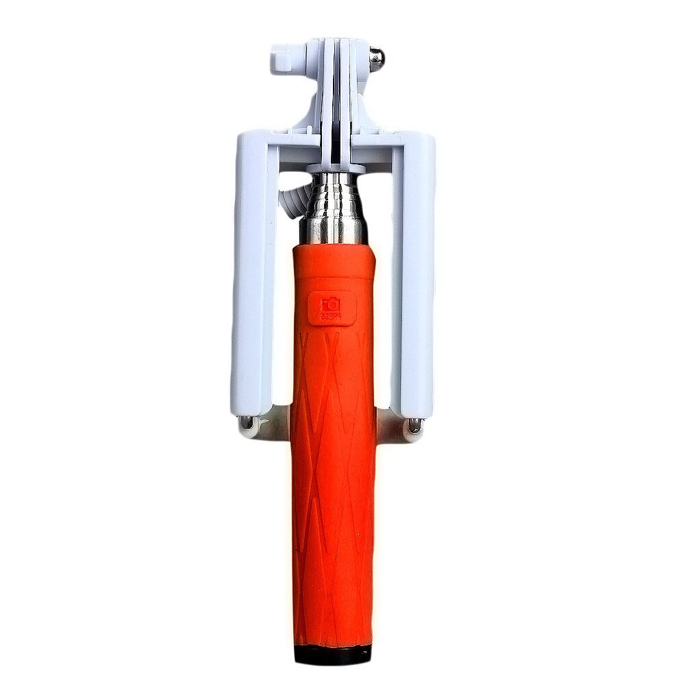 EPULA cámara de mano Selfie palo para el Iphone 6 6 S Plus 5 5S para Samsung Galaxy S4 S5 S6 S7 monópode de borde Mini palo automático: Orange