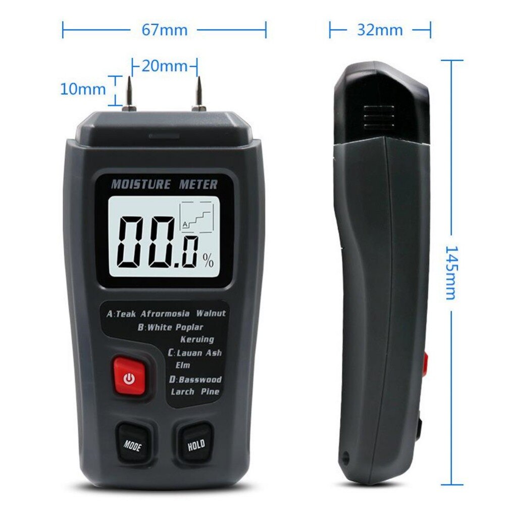 Digital LCD Display instruments for measuring humidity Induction Tester Wood Floor Box Humidity Measurement Instrument HY18