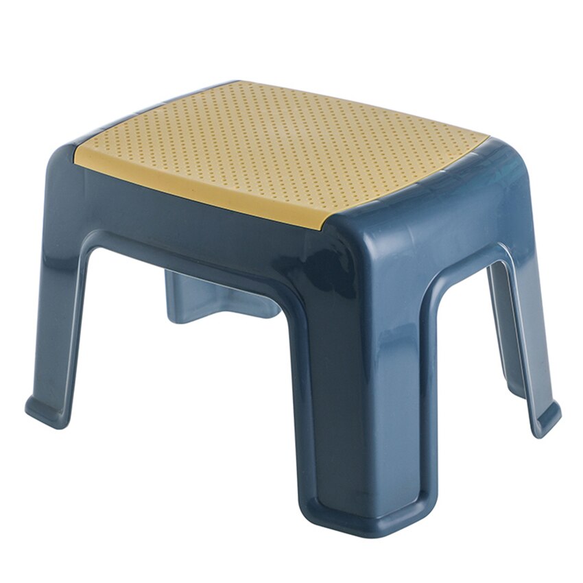 1 Stück freundlicher Badhocker mit Anti-Rutsch-Pads, Couchtisch niedriger Fußhocker Haushaltsmöbel Wechselschuhe Hocker freundlicher Fußstütze: Tiefe Blau