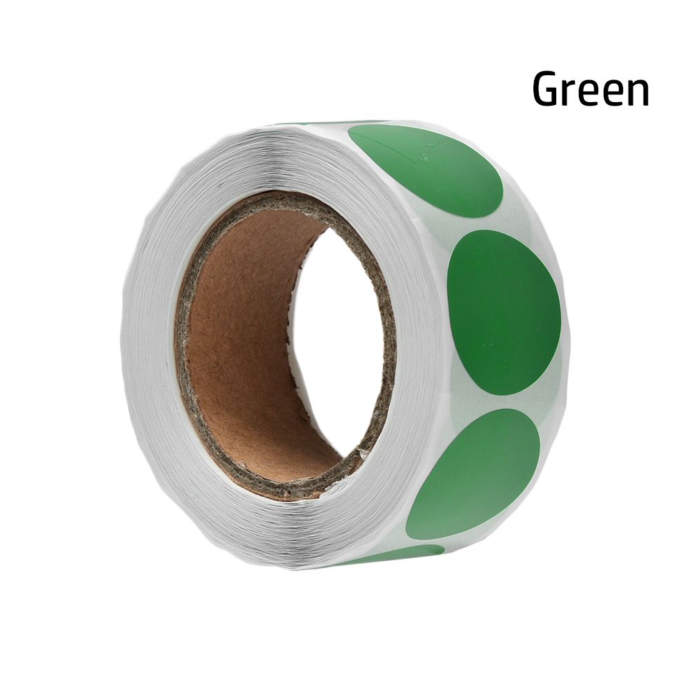500Pcs/Roll Chroma Label Colorful Code Dot Labels Stickers Seal Labels Scrapbooking For Packaging Stationery Stickers: green