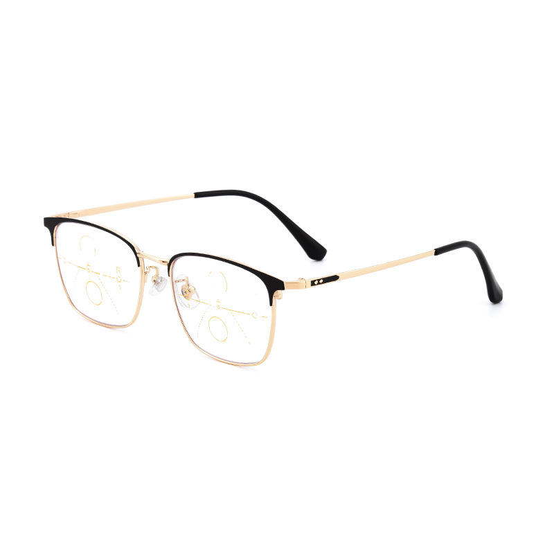 Can See Far To See Near A Body Progressive Multi-focus Anti-blue Light Two-color Reading Glasses