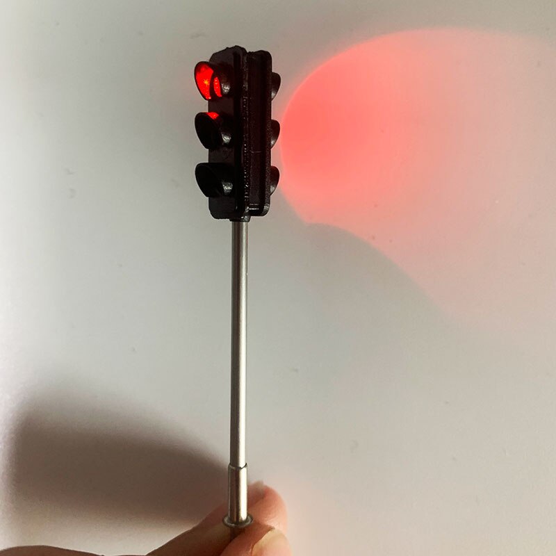 HO Scale Model Traffic Lights/Operating Pole Mount Overhead Traffic Lights with Controller Architecture Street Train Railway