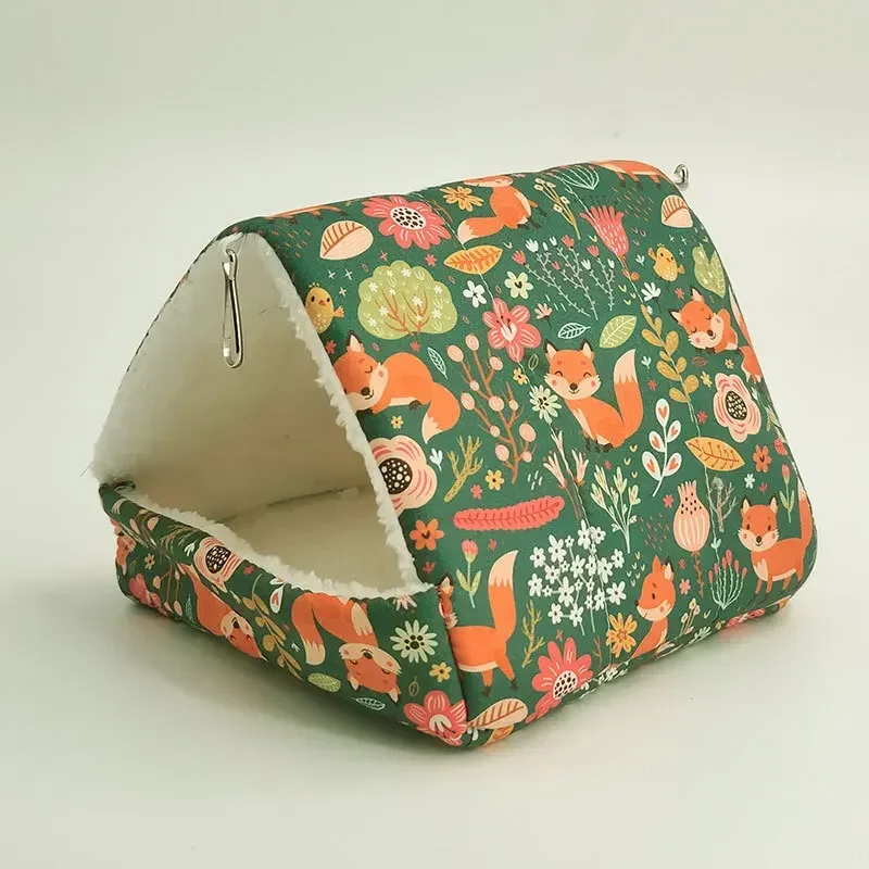 Cómoda casa para hámster, estera cálida, cama para dormir de animales pequeños, nido de conejillo de indias suave, Mini jaula para conejo, estera de ardilla: M / Amarillo claro