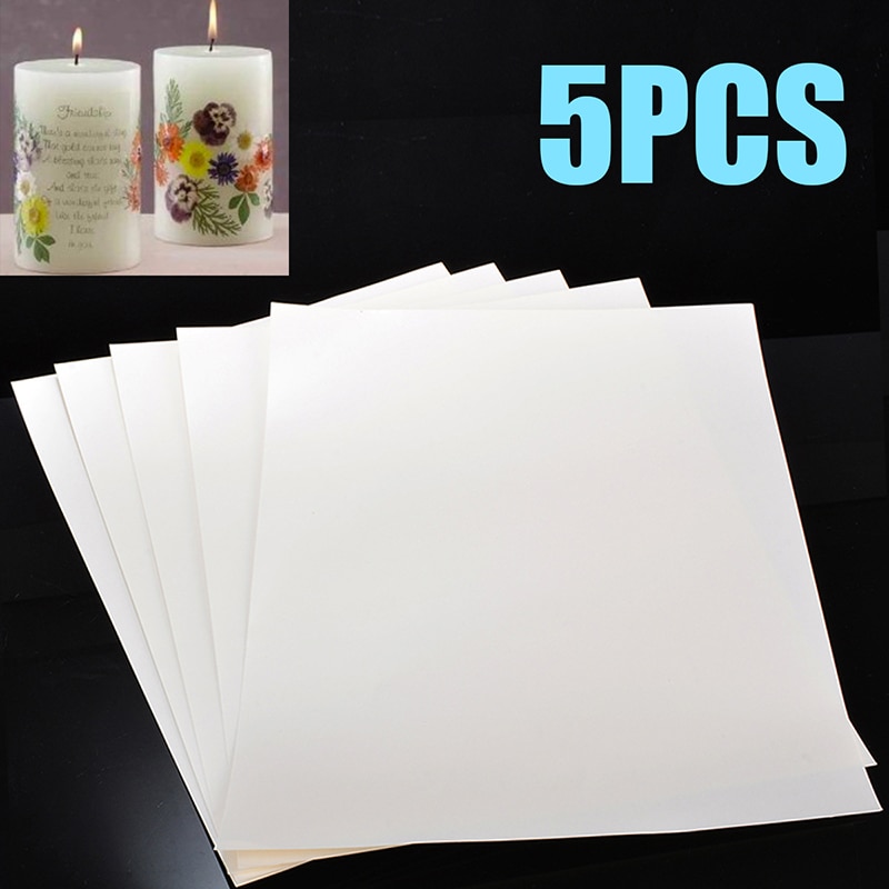 5 Pcs A4 Formaat Inkjet Water-Glijbaan Transfer Papier Handig Gebruik Clear White Water Slide Decal Papier Diy Kleding patroon Tool