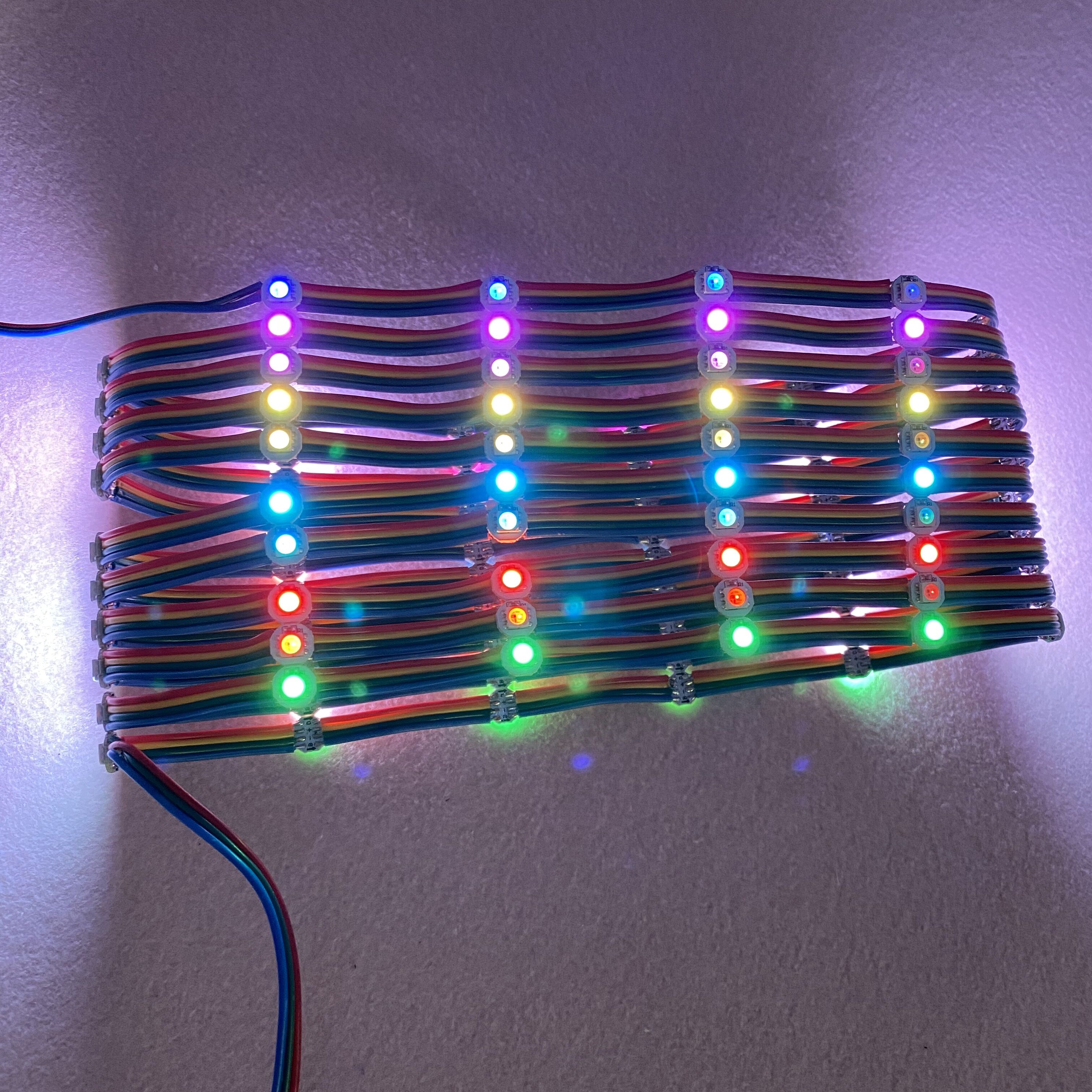 100pcs/string WS2813-RGB full color addressable LED pixel light;DC5V input;5cm/10cm/15cm wire spacing;with color wire;IP20