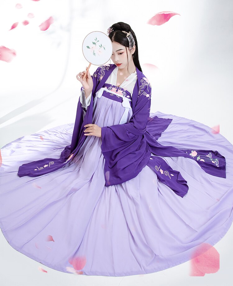 Costume traditionnel Hanfu chinois de danse ancienne pour femmes, robe de photographie, robes folkloriques, tenue de Festival, vêtements de spectacle: 2 / M