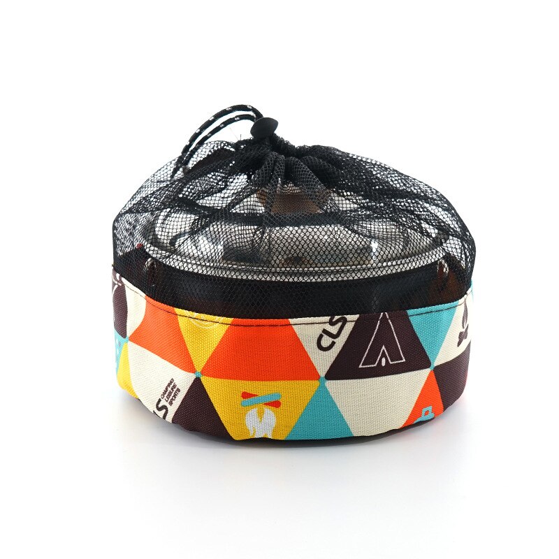 Outdoor Kookgerei Camping Pot Vouwen Servies Cup Met Deksel Opvouwbare Handvat Toerisme Servies