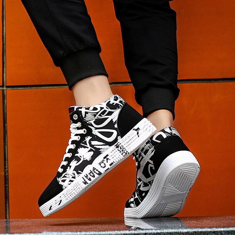 Printemps automne hommes femmes baskets chaussures décontractées Couples bottes chaussures en toile haut de gamme Hip Hop rue Camouflage bottes