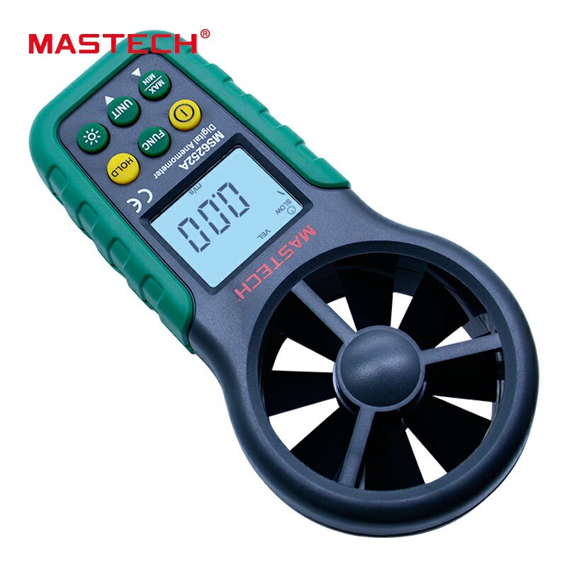 MASTECH MS6252A Digital Anemometer Wind Speed Meter with Data hold and LCD backlight display