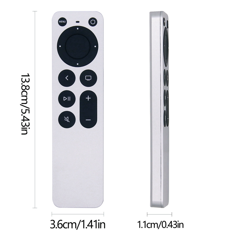 Universele afstandsbediening voor apple  tv 4k, vervangt de originele afstandsbediening, hoge compatibiliteit, groot bereik, ergonomisch ontwerp.