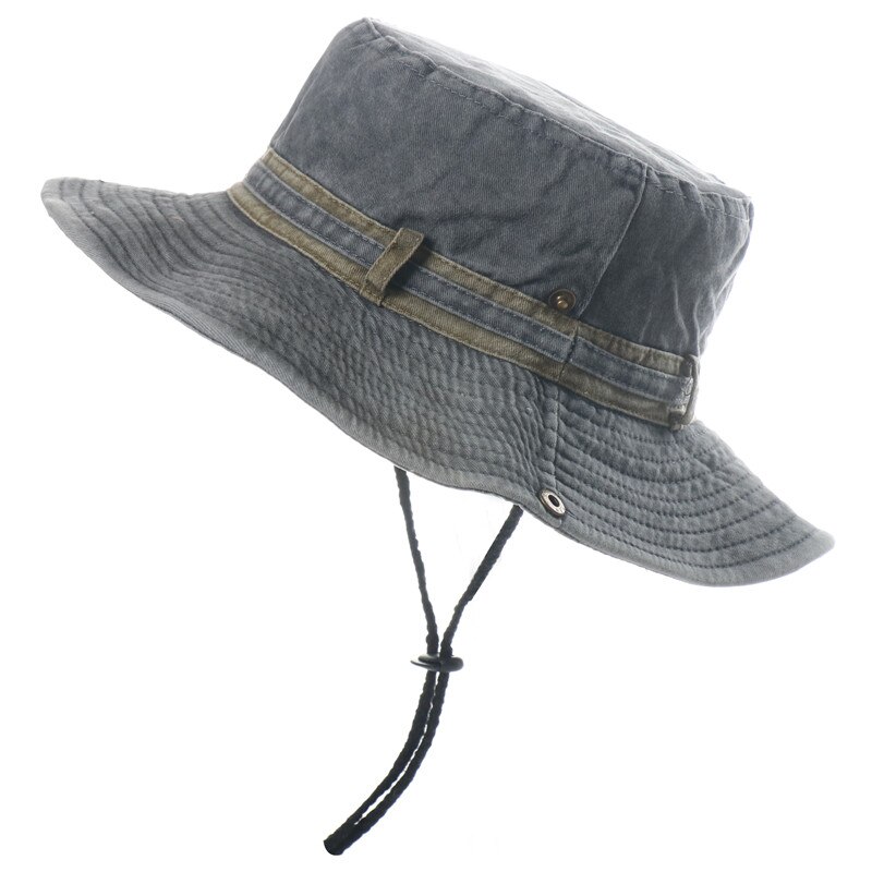 Camoland Zomer Uv Bescherming Zon Hoeden Voor Vrouwen Mannen Katoen Brede Rand Emmer Hoeden Mannelijke Outdoor Wandelen Vissen Hoeden: Grey