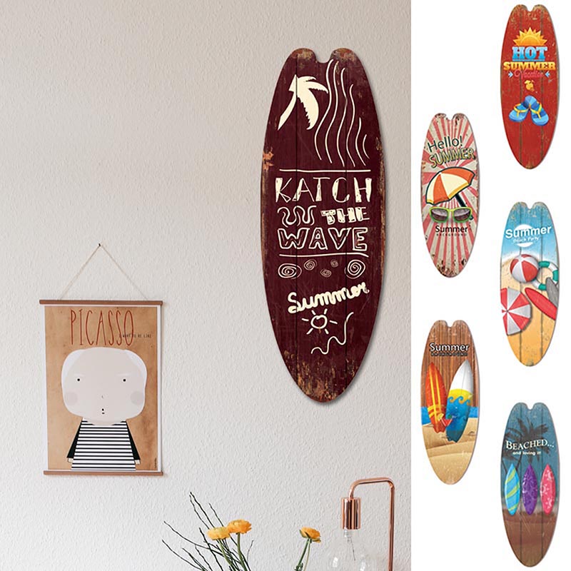Mini kleine surfplank muur hangende houten bord strand decor tropische bar muur decor Welkom bij paradijs deurbord voor thuiskamer