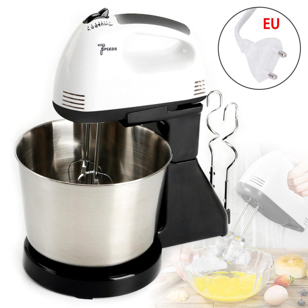 220-240V 7 Speed Automatische Garde Hand Mixer Elektrische Mixer Handheld Meel Brood Eiklopper Blenders met Kom Eu Plug