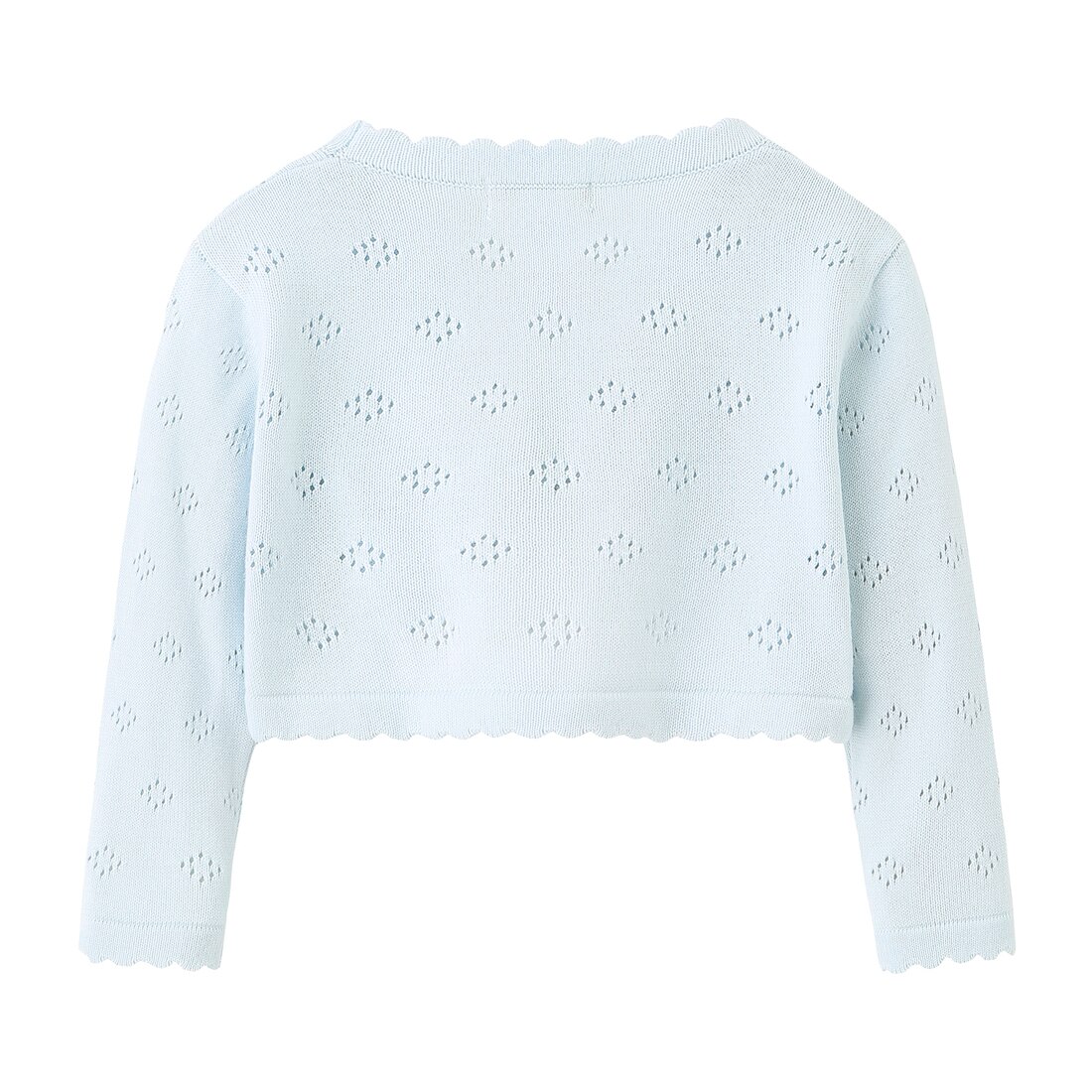 Little Girls Long Sleeve 100% Cotton Solid Knit Bolero Cardigan Shrug Sweaters for Birthday Party