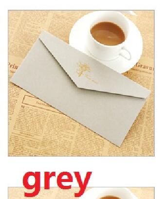 3 stks/partij/Set 11x22 cm Leuke Bussiness Enveloppen Voor Party Bedrijf Geen 5 Gekleurde Kraft dikke Opslag Enveloppen Off Wit: grey