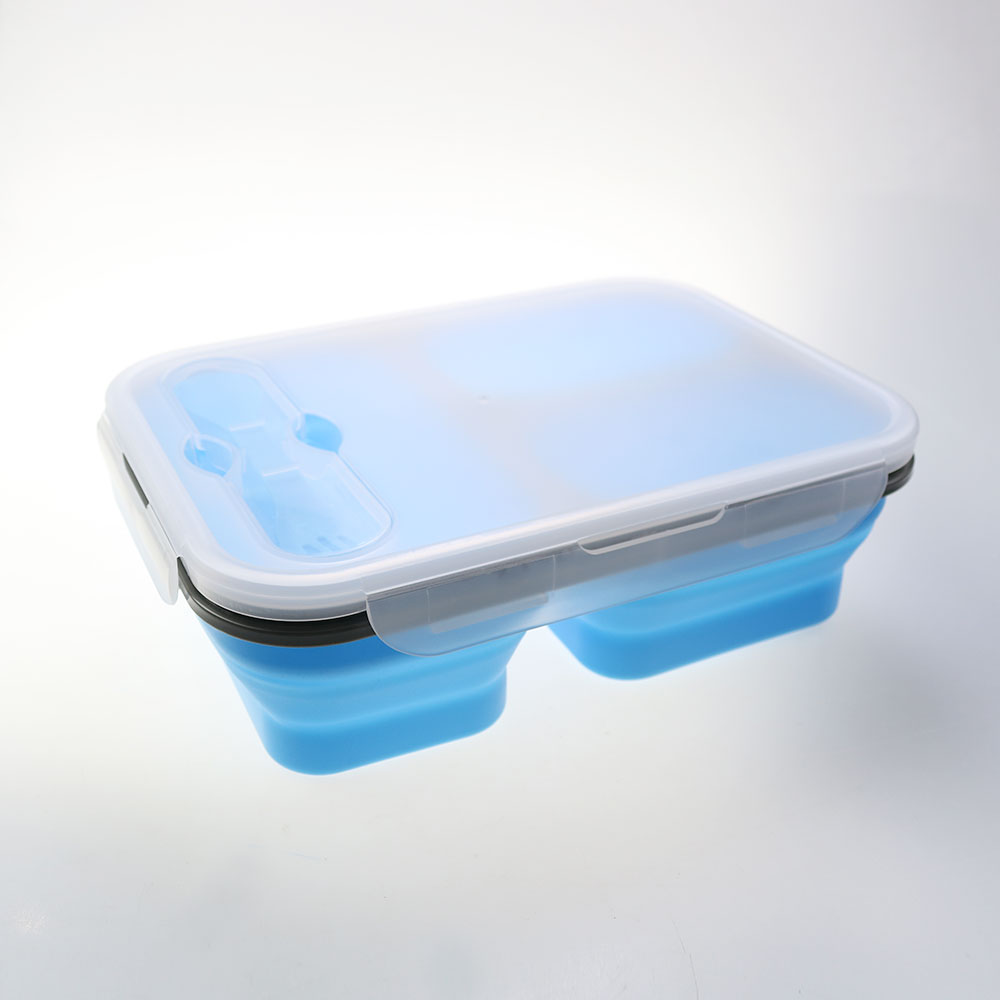 Silicone world 1300ml Silicone Collapsible Portable Lunch Box Large Capacity Bowl Lunch Bento Box Folding Lunchbox Eco-Friendly: green