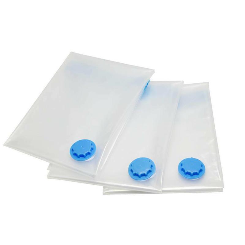 10Pcs Strong Practical Vacuum Storage Bags VAC Space Saving Compressed Bag Plastic Vaccum Pack Saver Transparent