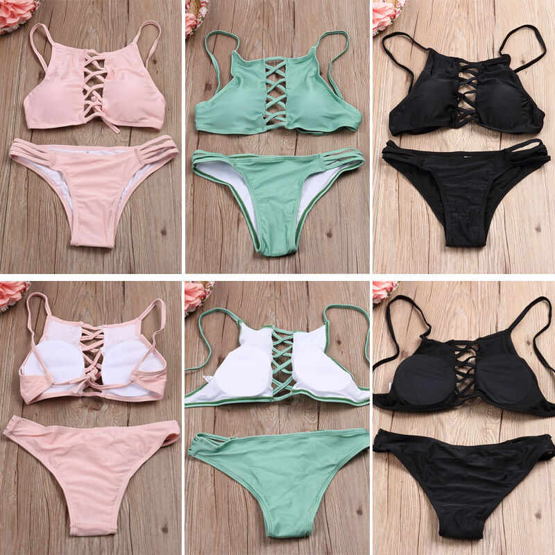 Women Summer Swimwear Bikini Set Push-up Padded Bra Bathing Suit Swimsuit Beach Wear Swimming Suit Bikini