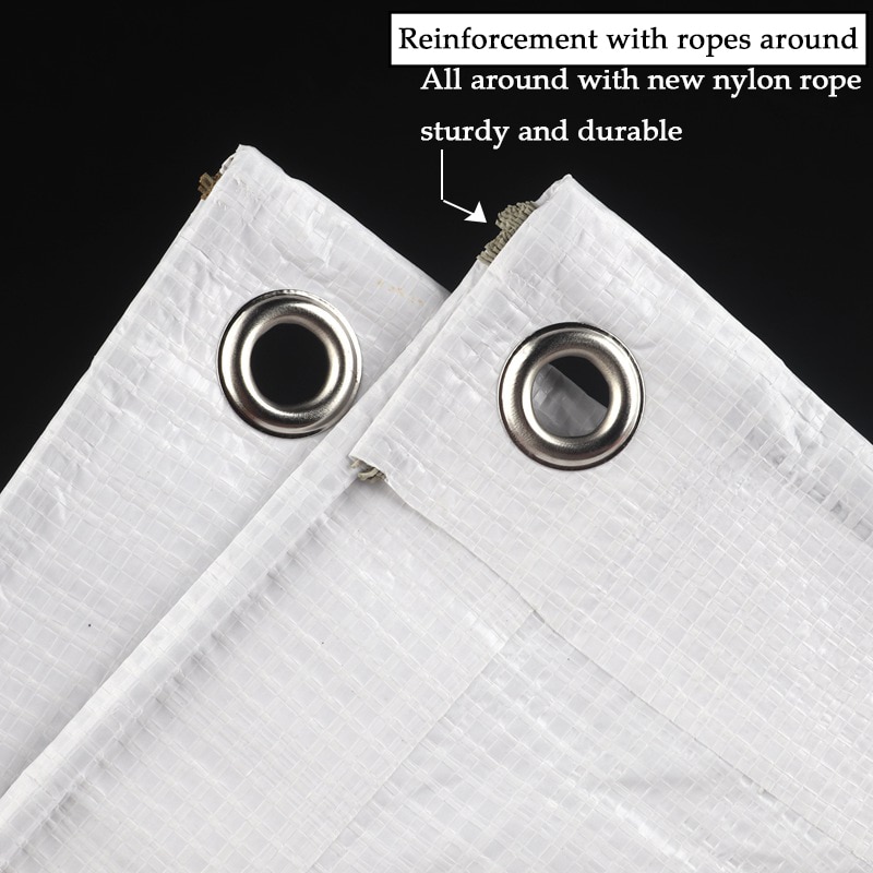 Lona grossa da barraca de 0.32mm ao ar livre branco jardim plantas toldo pano caminhão do carro à prova de chuva de encerado pano pátio