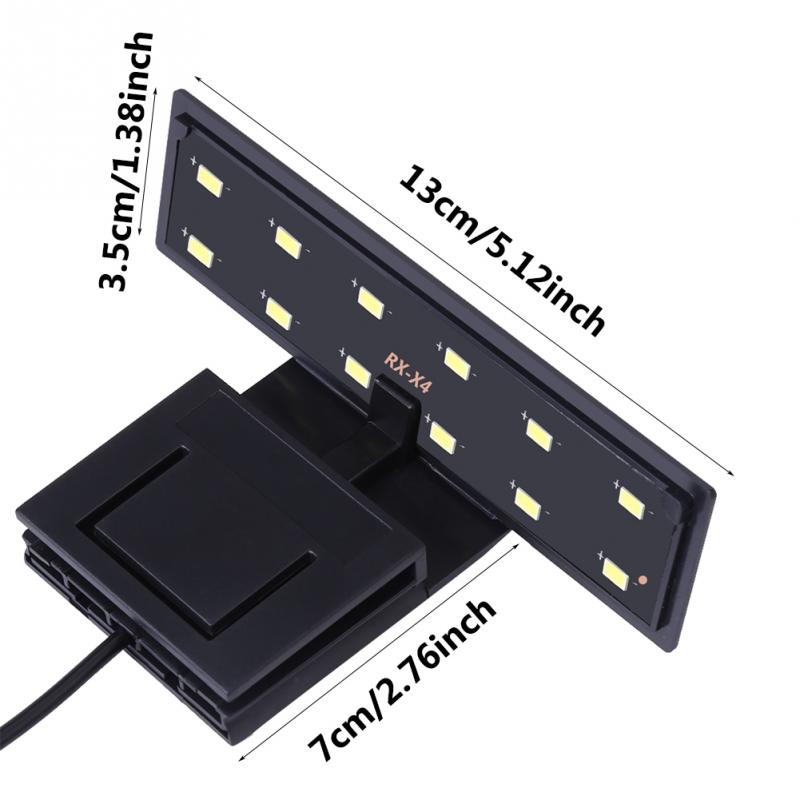Aquarium led-verlichting 5w energiebesparende waterdichte clip-on aquarium uv-lampen planten groeilamp aquariumdecoratie