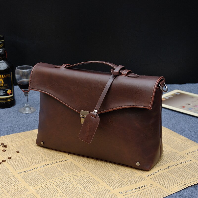 Casual heren tas slot schoudertas populaire trend cross body sectie aktetas