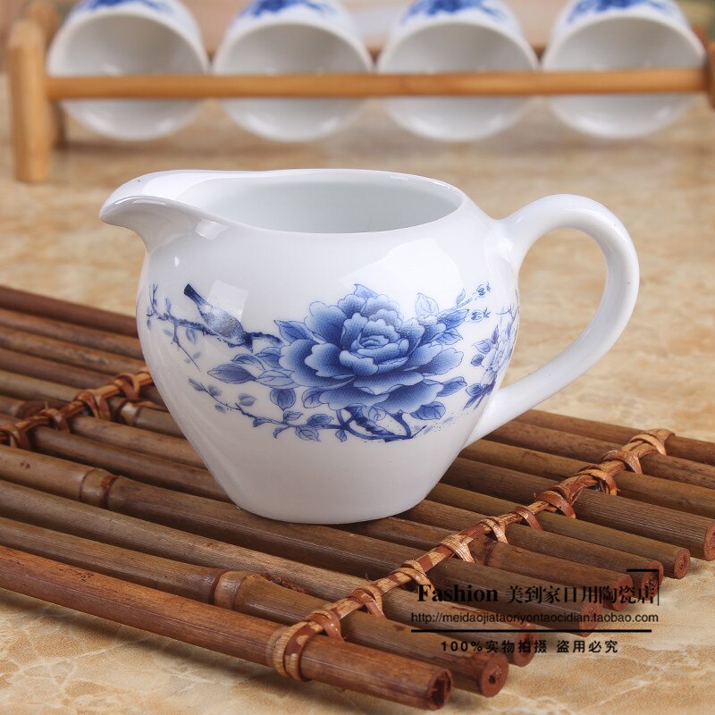 Kung Fu tea set for black tea,Blue and white porcelain teaset