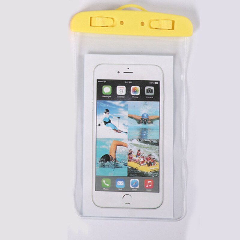 Waterproof Mobile Phone Case For iPhone X Xs Max Xr 8 7 Samsung S9 Clear PVC Sealed Underwater Cell Smart Phone Dry Pouch Cover: Yellow