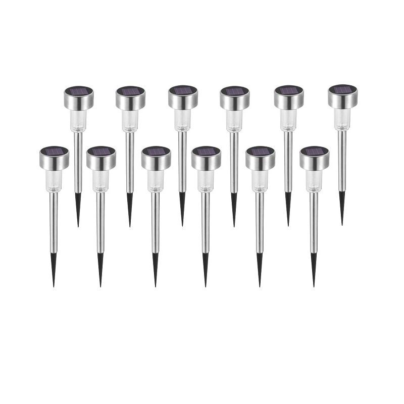 12 Pcs Solar Ondergrondse Licht Led Zonne-energie Lamp Lantaarn Waterdichte Verlichting Voor Path Patio Yard Gazon Straat Decoratie