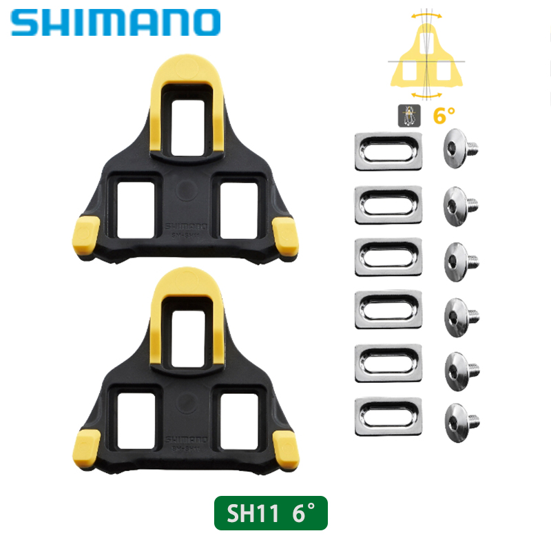 Shimano SH11 SH10 SH12 Racefiets Pedaal Cleat Fiets Cleats Originele Doos Schoenen Cleats Fiets Pedaal Road Cleats Snelheidssysteem: YELLOW