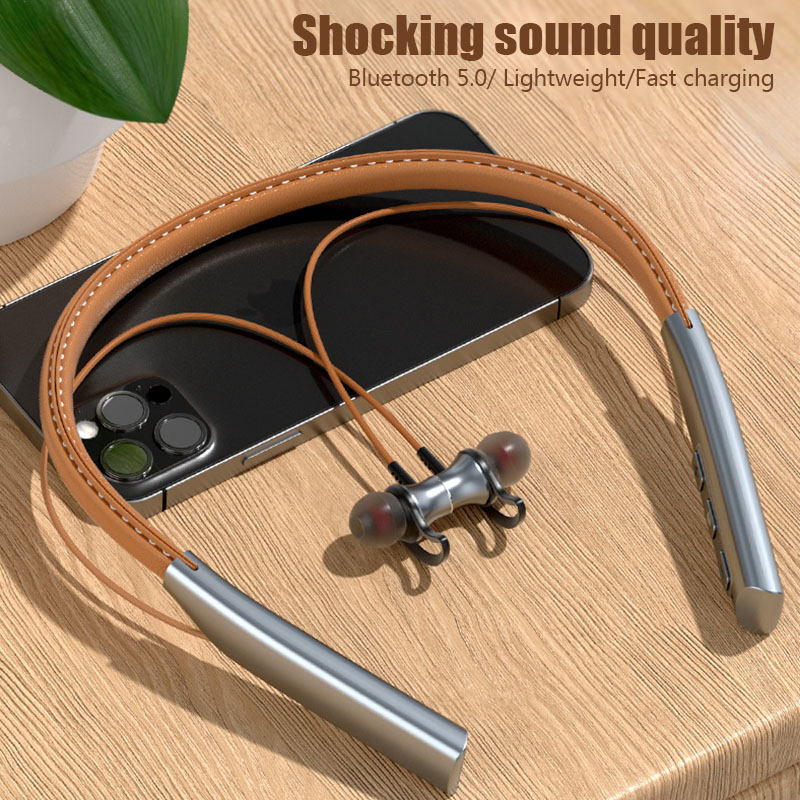 Fone Bluetooth-Kopfhörer, kabellose Kopfhörer, magnetisch, Sport-Nackenbügel, um den Hals hängende TWS-Ohrhörer, kabelloses Bluetooth-Headset mit Mikrofon