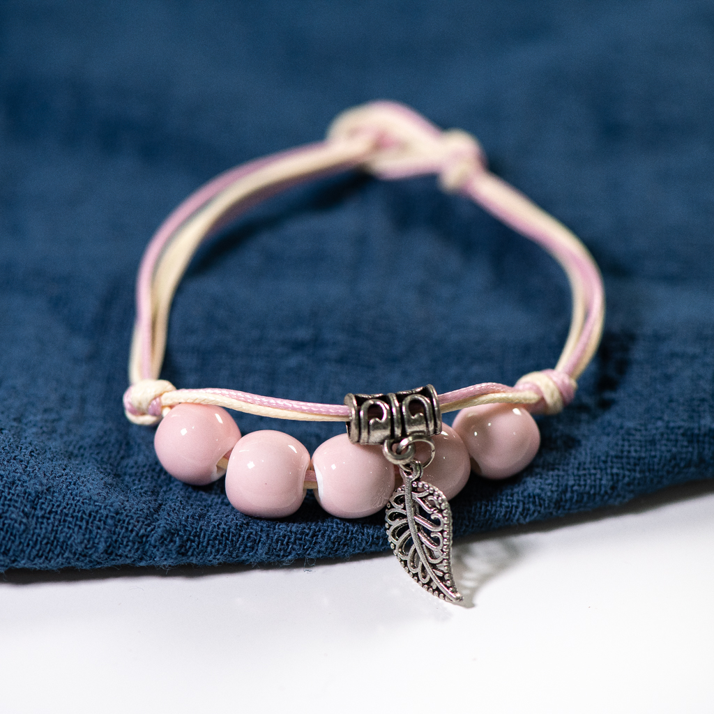 Pulsera de Cerámica con Cuentas - Cuentas Redondas - Estilo Vintage - Joyería para Mujer: Oro oscuro