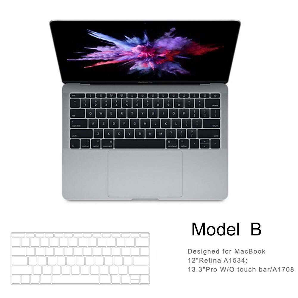 Wiwu Us Layout Laptop Toetsenbord Cover Voor Macbook Pro 16 Hoge Transparantie Geen Letters Waterdicht Voor Macbook Toetsenbord Cover: Model B