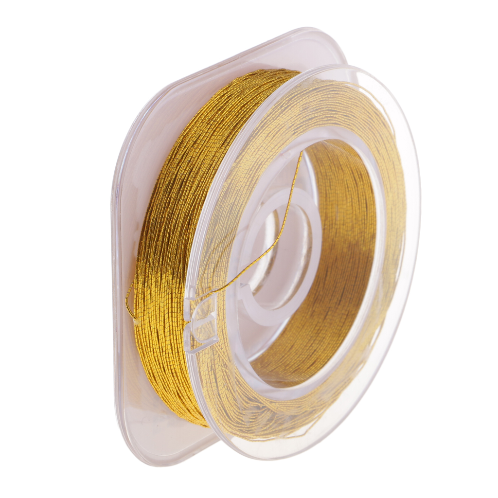 Durable Nylon Whipping Wrapping Thread for Fishing Rod Guides Ring 50m/55yds: Golden