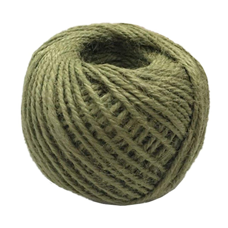 50M Natural Burlap Hessian Jute Twine Cord Hemp Rope 2mm Packing String Wedding Decoration 5BB5607: 5