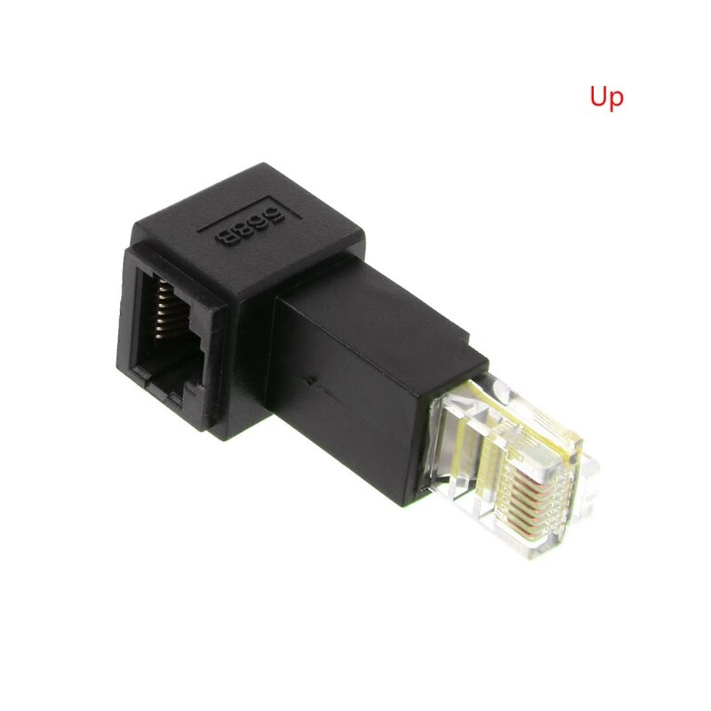 Multi-angle RJ45 Cat 5e Male to Female Lan Ethernet Network Extension Adapter Up/Down/Right/Left Angled Whosale&amp