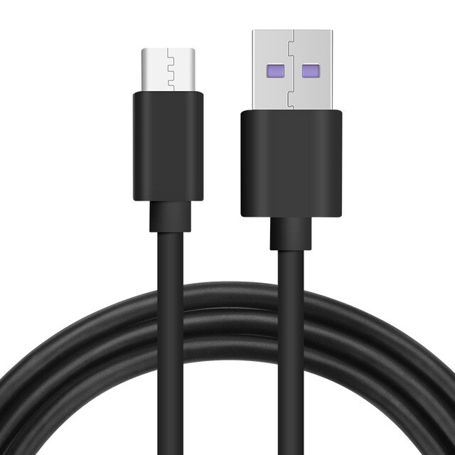 5A Usb Type C Kabel Voor Samsung S11 S20 S21 S9 Xiaomi X3 Huawei P30 P40 Pro Snel Opladen Mobiele telefoon Opladen Draad Witte Kabel: Black / 0.28m
