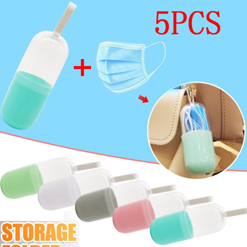 5Pcs Gezicht Masker Case Mode Masker Houder Storage Case Keeper Guarda Mascarilla Caja Mascarillas Guardar Funda Mascarilla Bolso