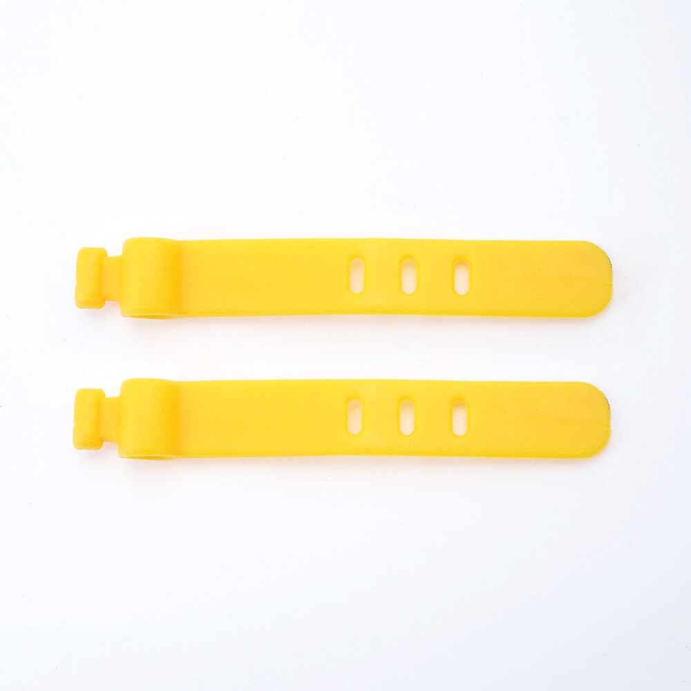 Silicone Tie Cable Organizer Phone Cable Multipurpose Winder Holder Clip For Mouse Earphone Wire Organizer 2Pcs/Lot: 2PCS Yellow