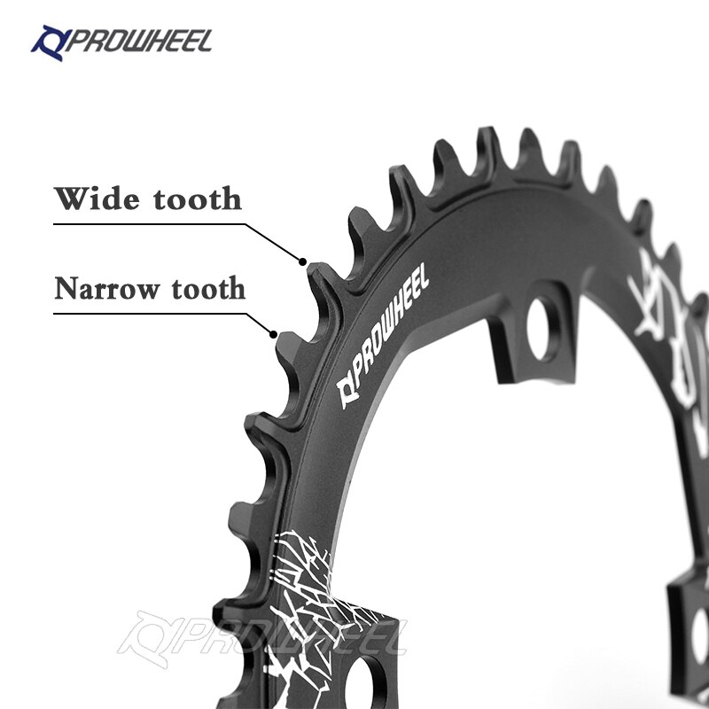 PROWHEEL 104 BCD Round Narrow Wide Chainring Mountain bike AL7075 32T 34T 36T 38T 40T 42T MTB bicycle Crankset Tooth plate Parts
