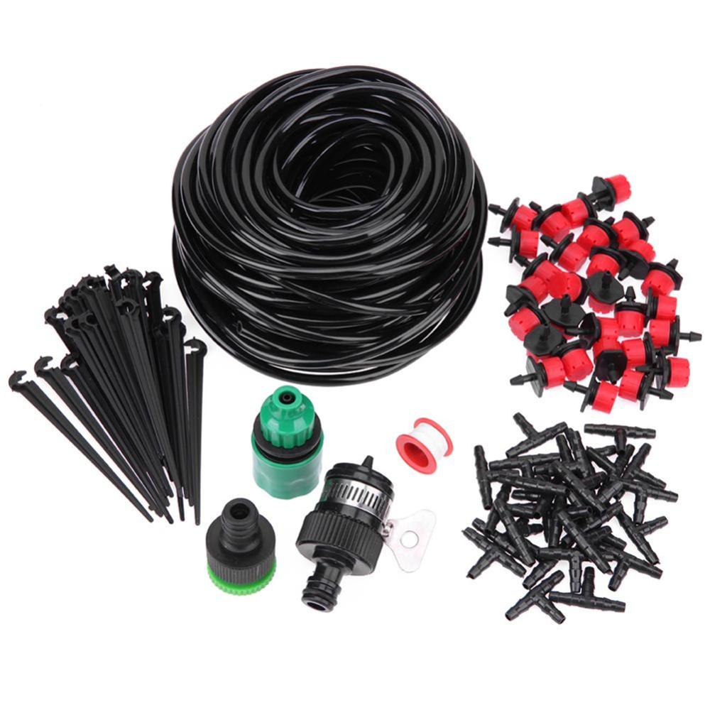 Automatic Drip Irrigation System Complete Set Self Watering Kits Garden Irrigation Equipment 82ft Hose for Garden Flower Bed
