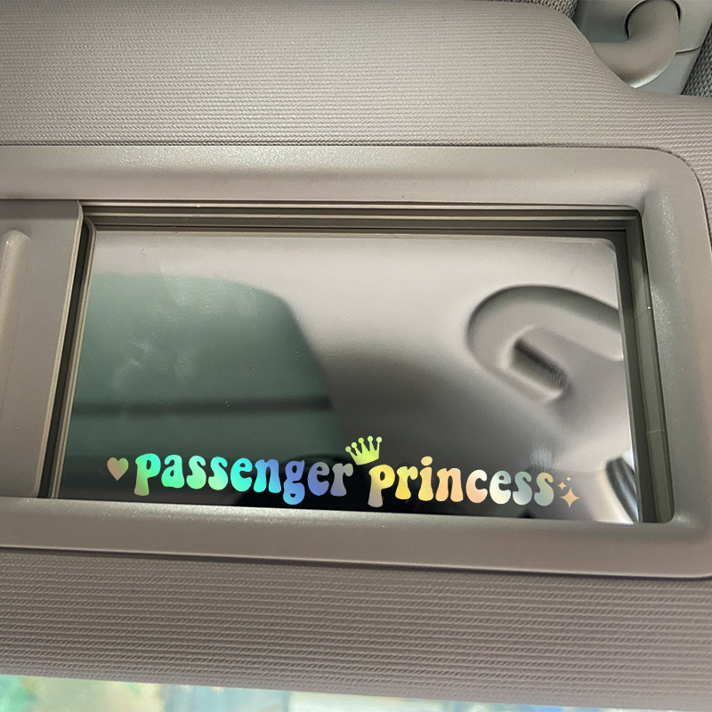 G216 15*2,3 CM pegatinas de princesa para pasajeros pegatinas creativas divertidas para espejos retrovisores de coche